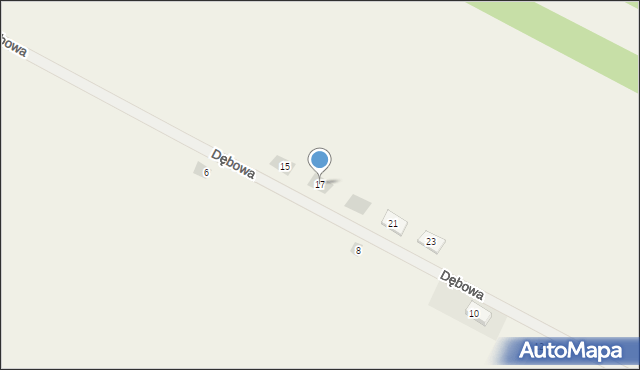 Józefów, Dębowa, 17, mapa Józefów