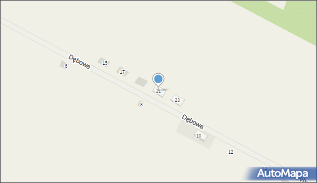 Józefów, Dębowa, 21, mapa Józefów