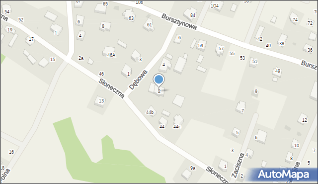 Junoszyno, Dębowa, 2, mapa Junoszyno