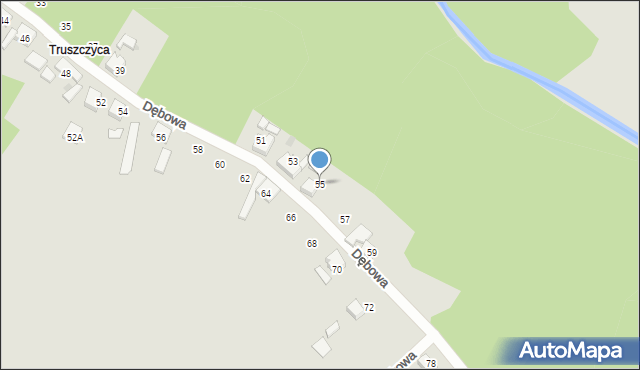 Kalety, Dębowa, 55, mapa Kalety