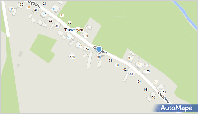 Kalety, Dębowa, 56, mapa Kalety