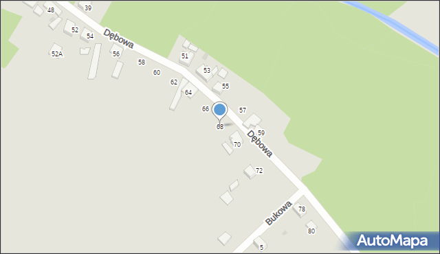 Kalety, Dębowa, 68, mapa Kalety