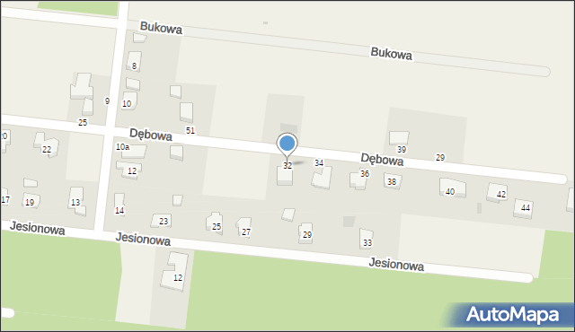 Karczowiska, Dębowa, 32, mapa Karczowiska