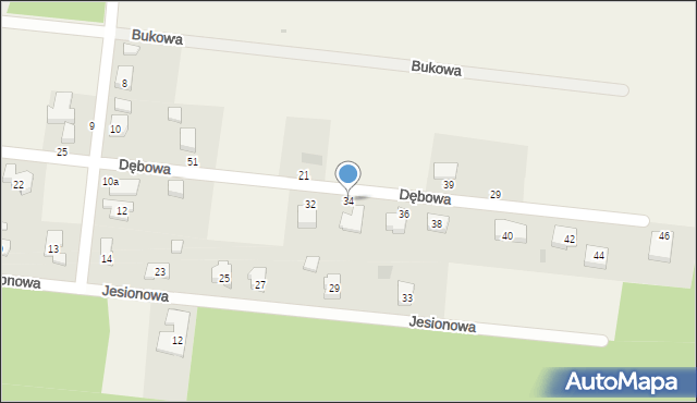 Karczowiska, Dębowa, 34, mapa Karczowiska