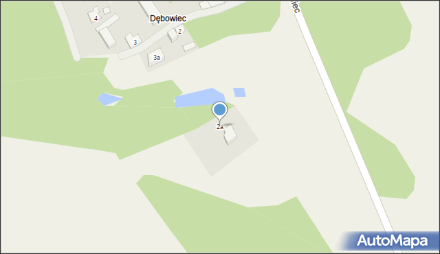 Karsin, Dębowiec, 2a, mapa Karsin