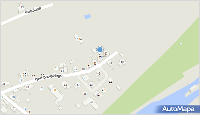 Kędzierzyn-Koźle, Dembowskiego Edwarda, 55, mapa Kędzierzyna-Koźle