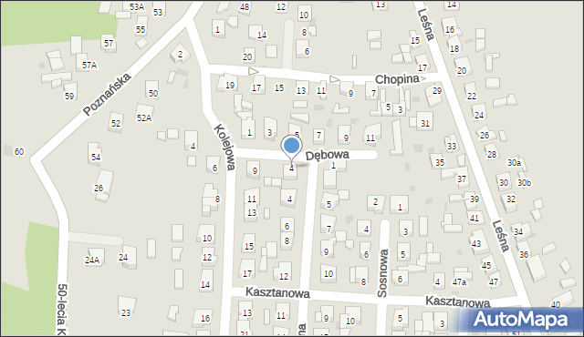 Kleczew, Dębowa, 4, mapa Kleczew