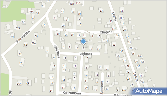 Kleczew, Dębowa, 7, mapa Kleczew