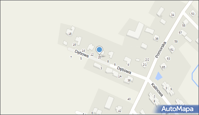 Kleszczewko, Dębowa, 10, mapa Kleszczewko