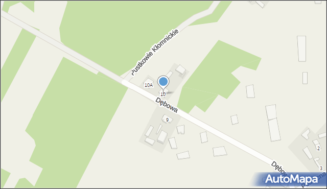 Kłomnice, Dębowa, 20, mapa Kłomnice