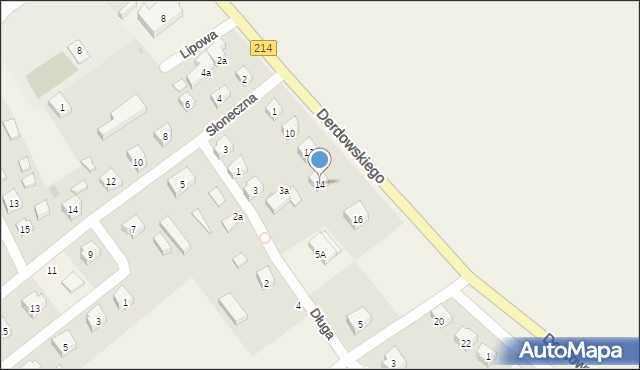 Klukowa Huta, Derdowskiego Hieronima, 14, mapa Klukowa Huta