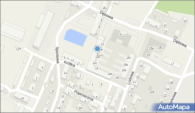 Kobierzyce, Dębowa, 12b, mapa Kobierzyce