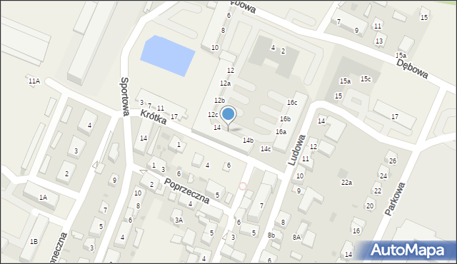 Kobierzyce, Dębowa, 14a, mapa Kobierzyce