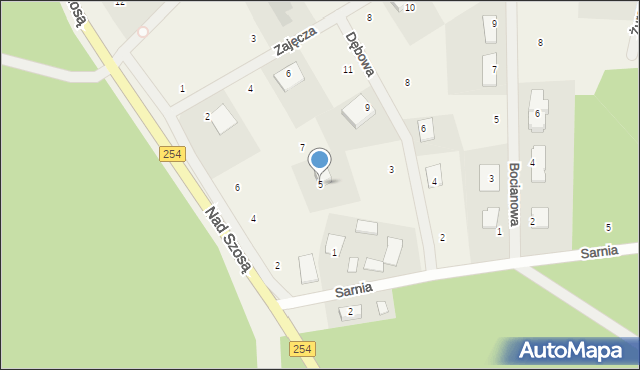 Kobylarnia, Dębowa, 5, mapa Kobylarnia