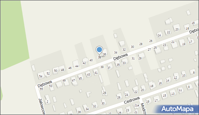 Kobylec, Dębowa, 38, mapa Kobylec