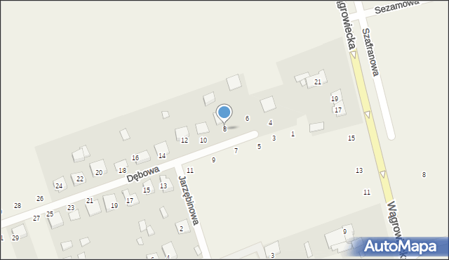 Kobylec, Dębowa, 8, mapa Kobylec