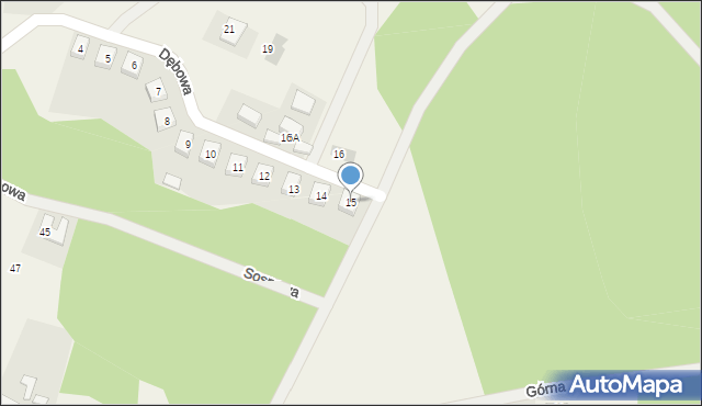 Kochlice, Dębowa, 15, mapa Kochlice