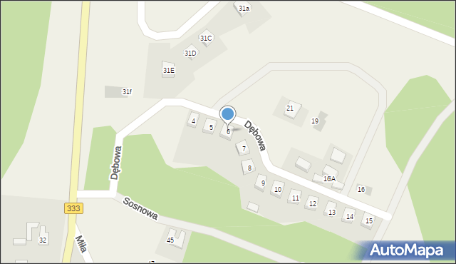 Kochlice, Dębowa, 6, mapa Kochlice