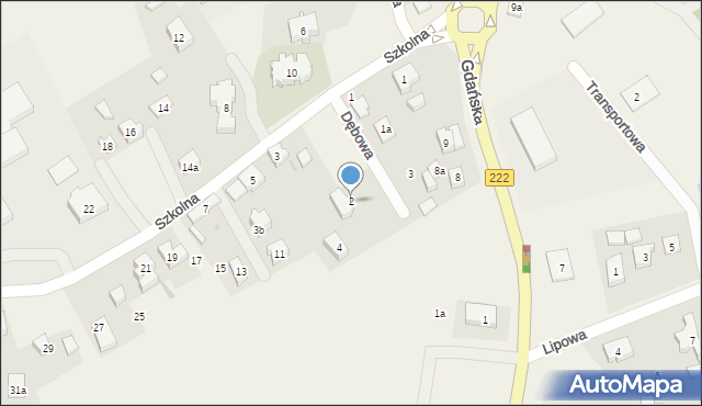 Kokoszkowy, Dębowa, 2, mapa Kokoszkowy