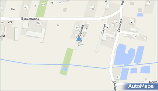 Konarzew, Dębowa, 6, mapa Konarzew