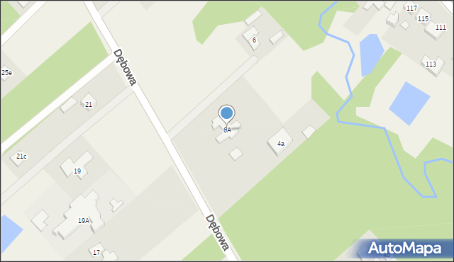 Korytów A, Dębowa, 6A, mapa Korytów A