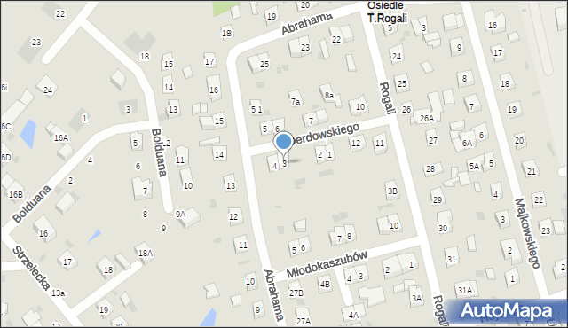 Kościerzyna, Derdowskiego Hieronima, 3, mapa Kościerzyna