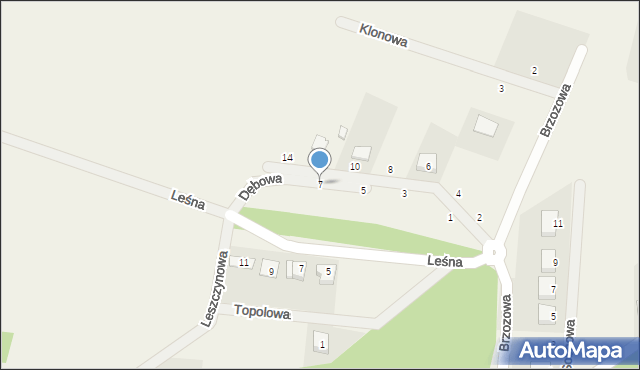 Kotla, Dębowa, 7, mapa Kotla
