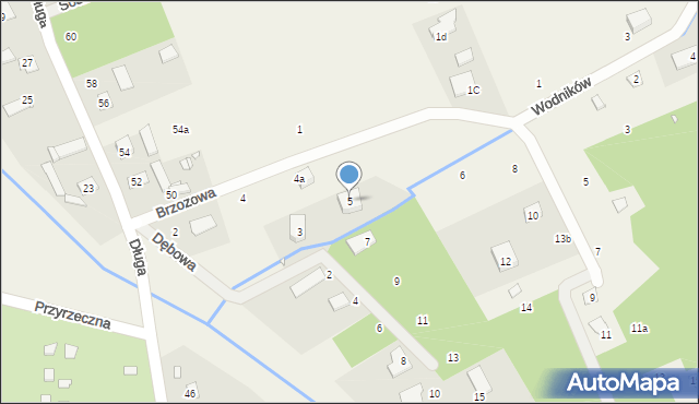 Krępa, Dębowa, 5, mapa Krępa