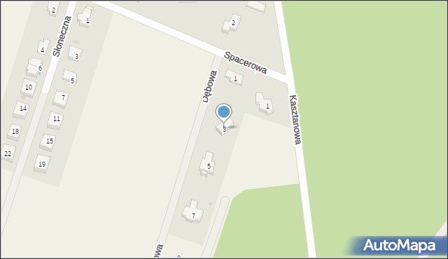 Krępice, Dębowa, 3, mapa Krępice