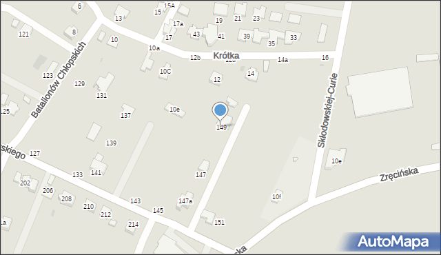 Krosno, Decowskiego Stanisława, ks., 149, mapa Krosna
