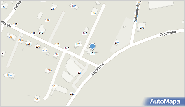 Krosno, Decowskiego Stanisława, ks., 151, mapa Krosna