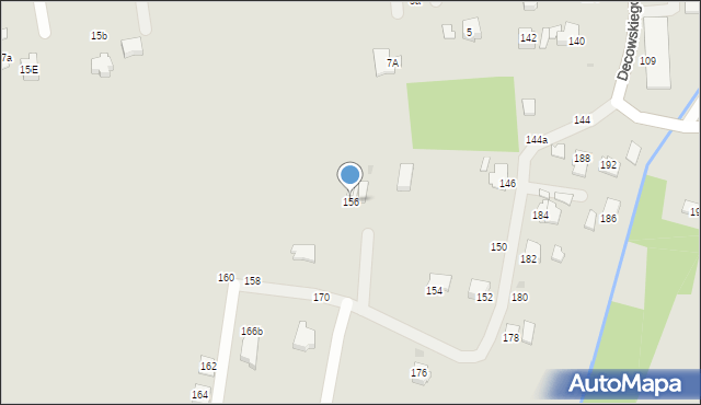 Krosno, Decowskiego Stanisława, ks., 156, mapa Krosna