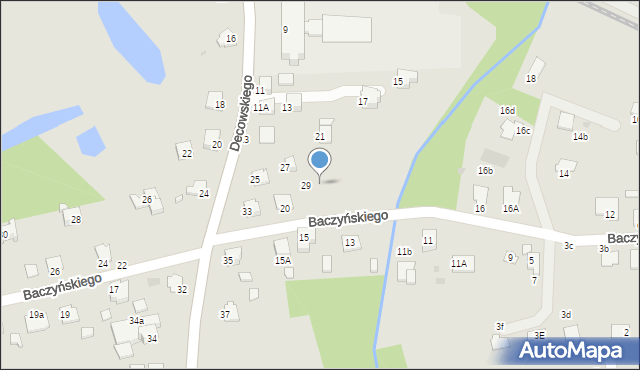 Krosno, Decowskiego Stanisława, ks., 31, mapa Krosna