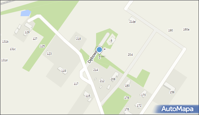 Krzaki Czaplinkowskie, Dębowa, 2, mapa Krzaki Czaplinkowskie