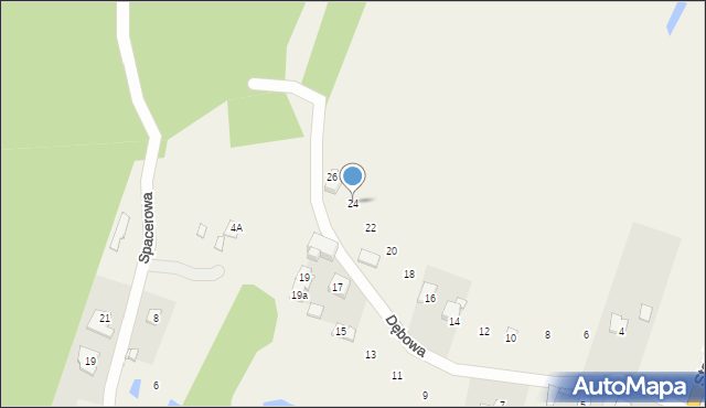 Ładzyń, Dębowa, 24, mapa Ładzyń