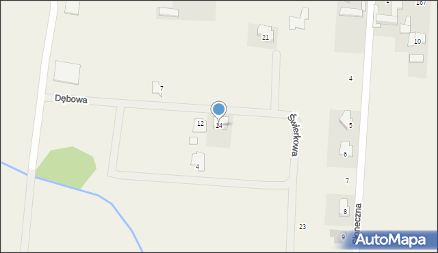 Lamki, Dębowa, 14, mapa Lamki