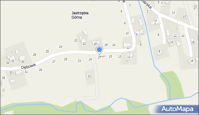 Lanckorona, Dębowa, 17, mapa Lanckorona