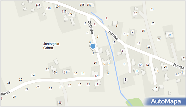 Lanckorona, Dębowa, 8, mapa Lanckorona