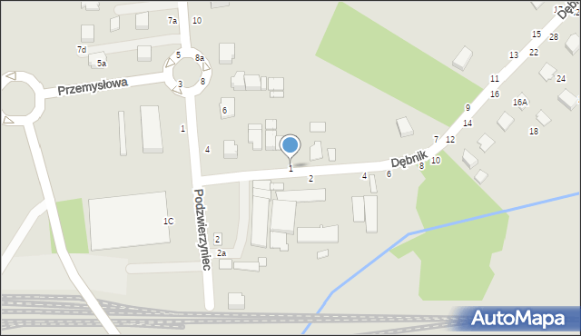 Łańcut, Dębnik, 1, mapa Łańcut