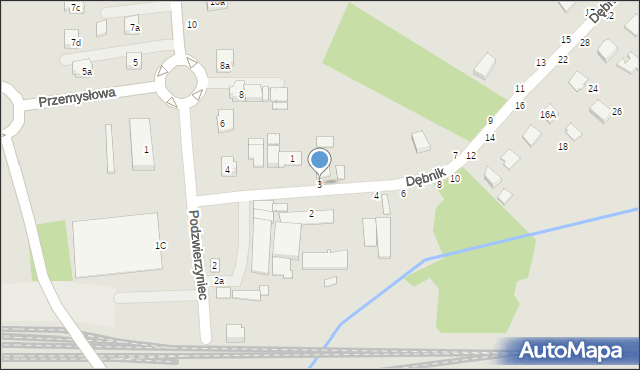 Łańcut, Dębnik, 3, mapa Łańcut