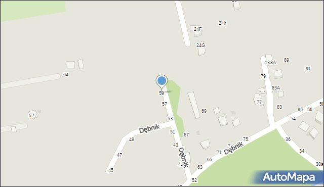 Łańcut, Dębnik, 59, mapa Łańcut