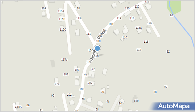 Łańcut, Dębnik, 76, mapa Łańcut