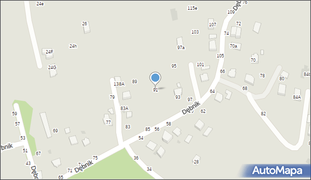 Łańcut, Dębnik, 91, mapa Łańcut