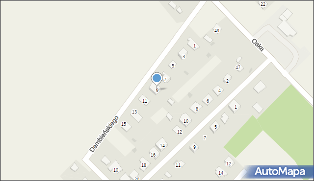 Laskowice, Dembieńskiego Józefa, ks., 9, mapa Laskowice