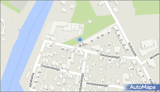 Łeba, Derdowskiego Hieronima, 4B, mapa Łeba