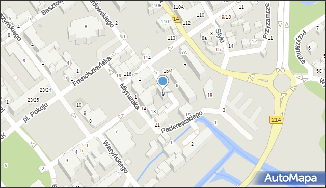 Lębork, Derdowskiego Hieronima, 9, mapa Lębork