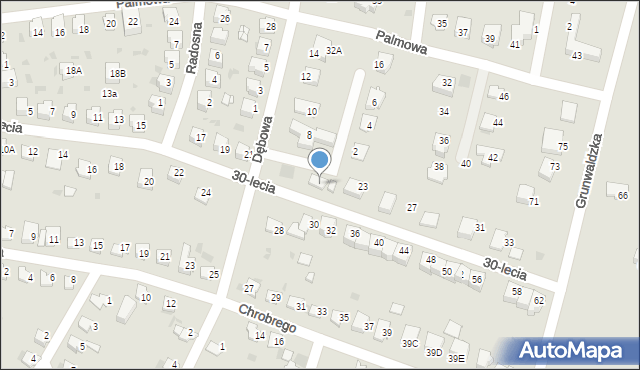 Lędziny, Dębowa, 2a, mapa Lędziny