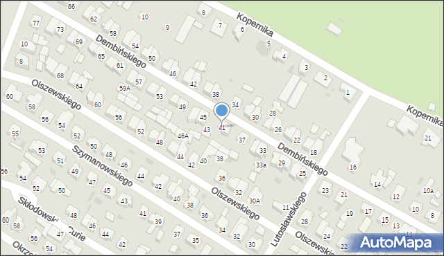 Leszno, Dembińskiego Henryka, gen., 41, mapa Leszno