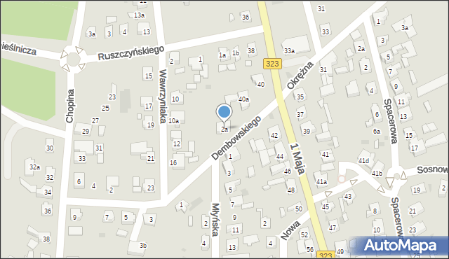 Leszno, Dembowskiego Edwarda, 2a, mapa Leszno