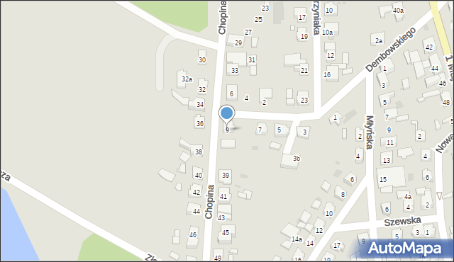 Leszno, Dembowskiego Edwarda, 9, mapa Leszno
